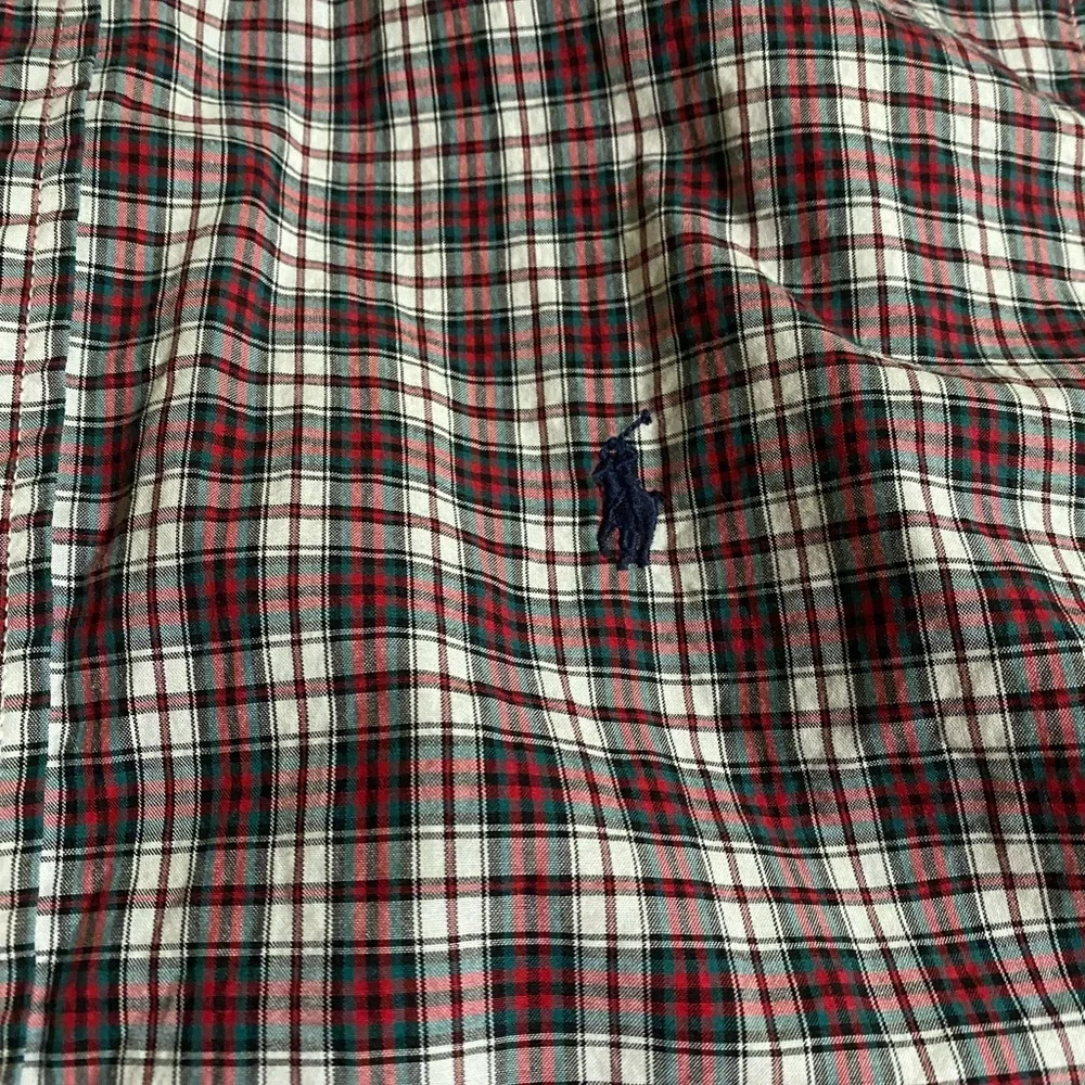 Ralph Lauren Kids Plaid Button Down Shirt - Red and White - Picture 2 of 3